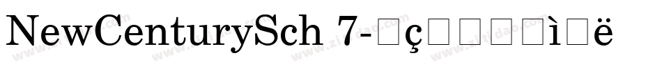 NewCenturySch 7字体转换